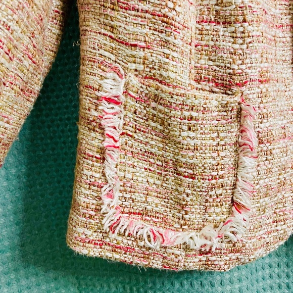 Vintage Pink Tweed George Women Jacket 16W - Picture 2 of 6